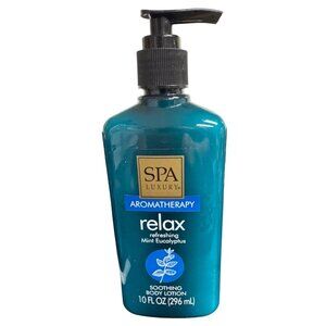 SPA LUXURY Relax Aromatherapy Mint Eucalyptus Body LOTION, RELAX, 10-oz.